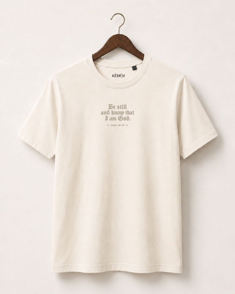 Be Still Premium Tee — Natural