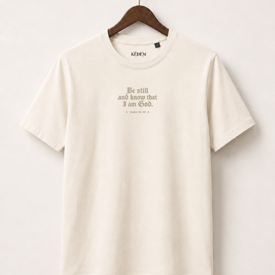 Be Still Premium Tee — Natural